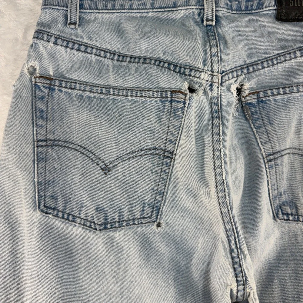 VTG 90s THRASHED Levis SilverTab 34x32 Baggy Jean Relaxed Tapered Leg Light Wash